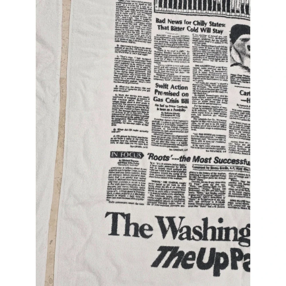The Washington Star The Cold Weather‎ Crisis Newspaper Towel Beach Bath Set of 2